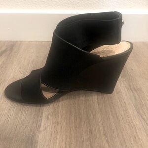 Vince Camuto Black Wedge Heels